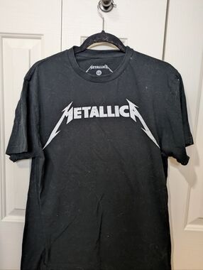 🦋5/25$ Metallica Black Logo Short Sleeve Tee - Band Graphic Crewneck